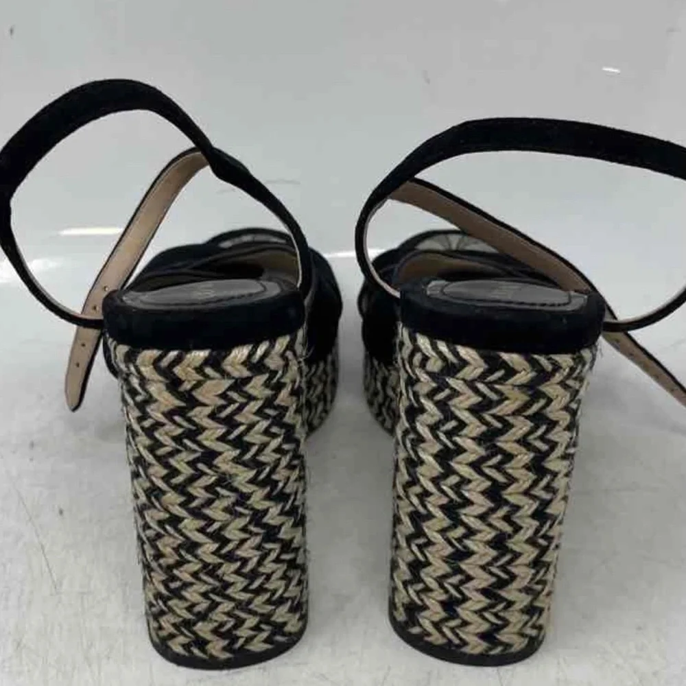 Coach Black Braided Platform Sandals